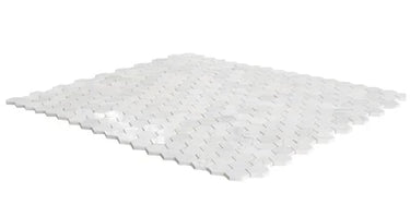 Palia White Dolomite Mosaic Tile 2" Hexagon on 12" x 12" Mesh - Polished
