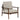 Modern Accent Chair with Rubber Wood Armrests and Legs for Living Room-Brown
