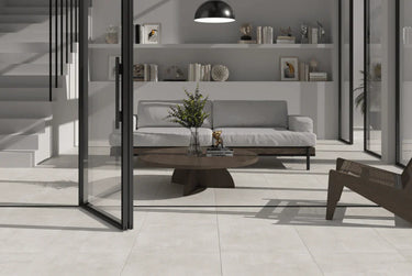 Nexos White Outdoor Porcelain Pavers 24"x24", Thickness 3/4"