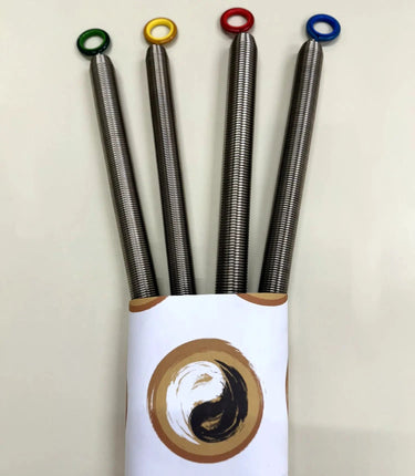 Personal Hour Pilates springs for yoga and meditation, featuring resistance springs for strength and flexibility training.