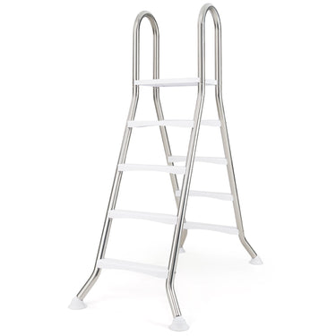 75.6" Above Ground Pool Ladder A-Frame Swimming Pool 4-Step Ladder for Up to 55" Pool Wall Height