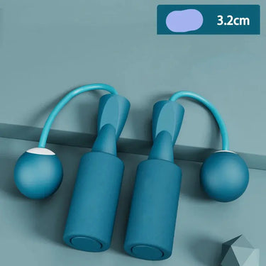 Cordless jump rope with large ball for indoor fitness and weight loss, by 24 Hour Sport, shown in a fitness setting