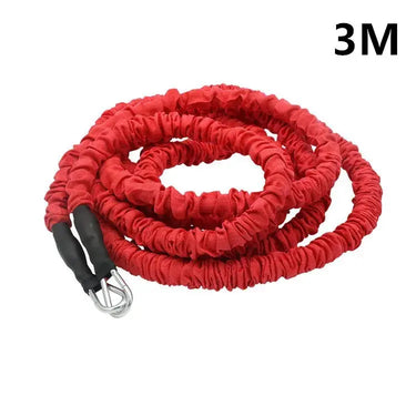 24 Hour Sport 2/3M resistance training rope with 50/80LB resistance for intense workout sessions, shown coiled and ready for use.