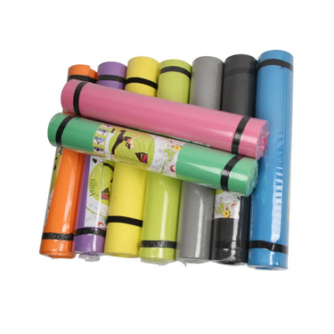 Extra thick 3-6mm EVA yoga mat from 24 Hour Sport, ideal for comfortable exercise and yoga practice.