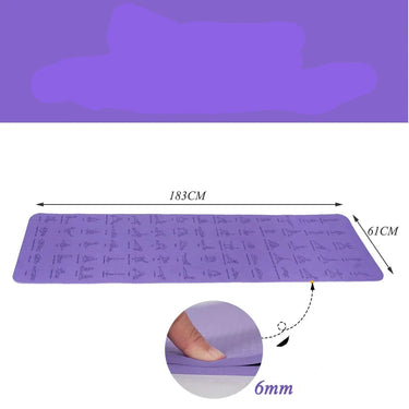 Non-slip exercise mat from 24 Hour Sport, ideal for yoga, Pilates, and gymnastics, showing the textured surface and size.