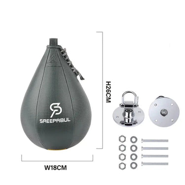 Inflatable boxing ball from 24 Hour Sport, designed for punching training and fitness workouts, shown inflated and ready for use.