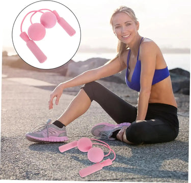 Cordless jump rope with large ball for indoor fitness and weight loss, by 24 Hour Sport, ideal for effective cardio workouts.