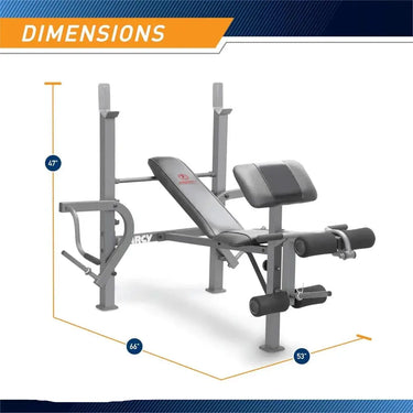 Adjustable Weight Bench with Leg and Arm Extensions