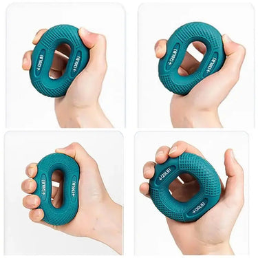 Silicone finger grip strengthener by 24 Hour Sport, hand muscle trainer for improving finger and hand strength.