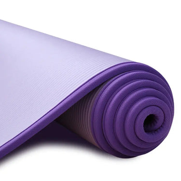 Thick non-slip yoga mat from 24 Hour Sport with a bonus bandage, ideal for comfortable and stable exercise sessions.