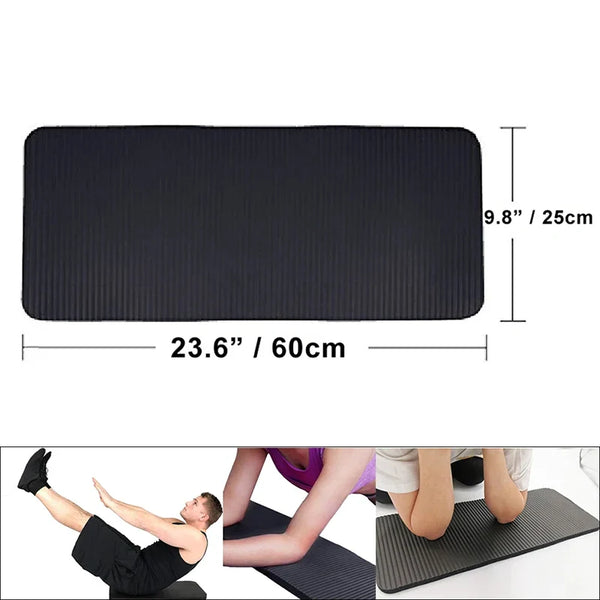 Durable lightweight fitness mat for yoga and Pilates from 24 Hour Sport, shown rolled out on a wooden floor.