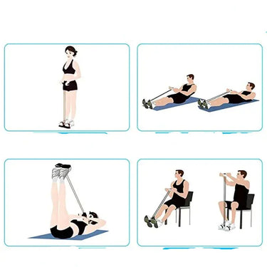 Resistance band elastic pull rope from 24 Hour Sport, showing the flexible, colorful resistance band used for strength training exercises.