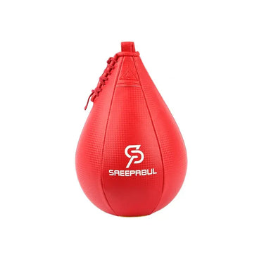 Inflatable boxing ball from 24 Hour Sport for training, featuring a colorful, round punching bag on a stand for boxing practice.
