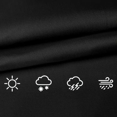 Set of four LUXHOME waterproof patio furniture covers for outdoor rattan furniture, windproof and heavy-duty protection.