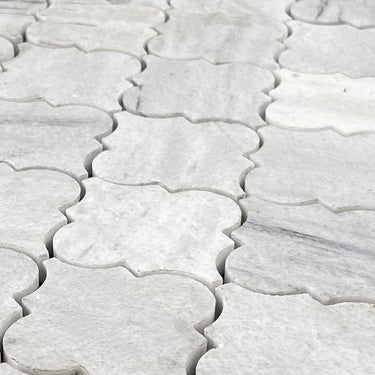 Solto White Marble Casablanca on 12" x 12" Mesh Mosaic Tile