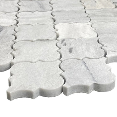 Solto White Marble Casablanca on 12" x 12" Mesh Mosaic Tile