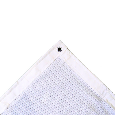 Commercial archery baffle impact screen for golf simulators by GolfbaysUSA, showing a large, durable impact screen with surrounding frame.