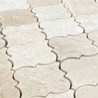 Vanilla Beige Marble Casablanca on 12" x 12" Mesh Mosaic Tile