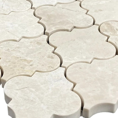 Vanilla Beige Marble Casablanca on 12" x 12" Mesh Mosaic Tile
