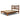 King Farmhouse Style Solid Wood Platform Bed Frame with Headboard in Walnut