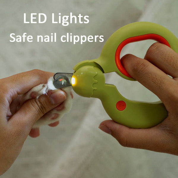 Donuts Lovely Pet Nail Clippers Cat Nail Clippers Dog Nail Knife LED Light Illuminates Blood Line Safe Nail Clippers