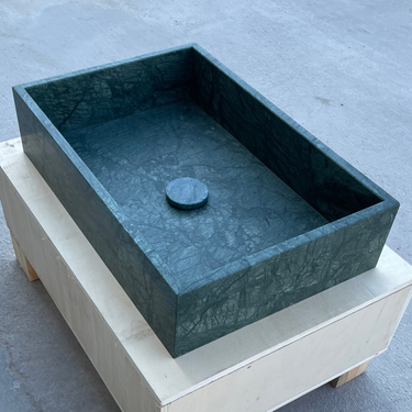HANDCRAFTED VERDE GUATEMALA CUSTOM MARBLE SINK (NS-037)