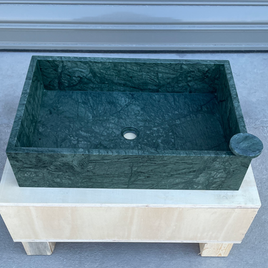 HANDCRAFTED VERDE GUATEMALA CUSTOM MARBLE SINK (NS-037)