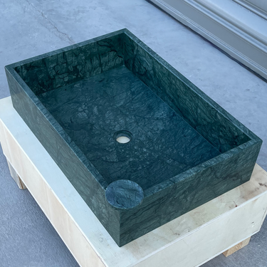 HANDCRAFTED VERDE GUATEMALA CUSTOM MARBLE SINK (NS-037)