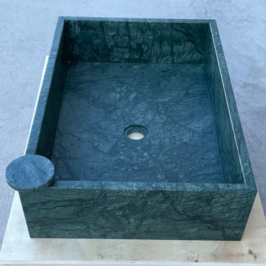 HANDCRAFTED VERDE GUATEMALA CUSTOM MARBLE SINK (NS-037)