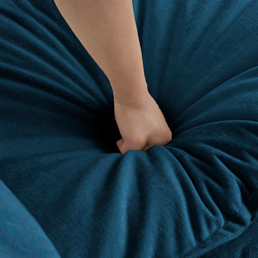 Blue chenille 2-piece living room sofa set by HouseOfZazla, featuring plush cushions and modern design.