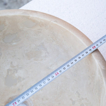 Beige Travertine Natural Stone Drop-in Sink Honed and Filled (D)16" (H)6"