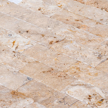 Beige 4"xFree Length Split-face Natural Travertine Wall Tile