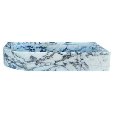 Calacatta Viola Marble Wall-mount Bathroom Rectangular Corner Sink (W)16" (L)24" (H)4"