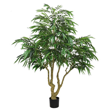 7-foot artificial willow tree from HouseOfZazla, indoor faux greenery plant with lush green leaves and realistic trunk.