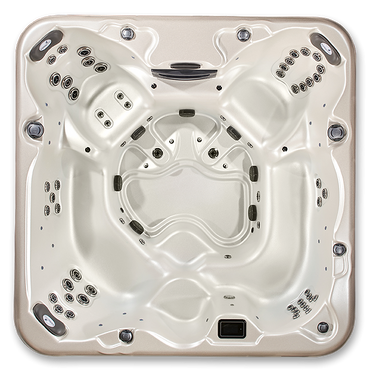 Arcadia Luxury Hot Tub – 7-Person Spa with Dual Captain’s Chairs & Open Footwell, 8' Design