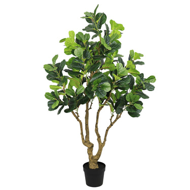 7ft tall artificial Banyan tree silk plant by HouseOfZazla showcasing lush green faux foliage and realistic tree trunk details.