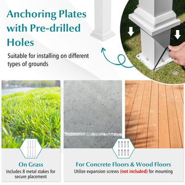 Outdoor Pergola with Retractable Canopy and Aluminum Frame-Gray