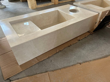 Custom Marble Sink Light Pearl (NS-049)