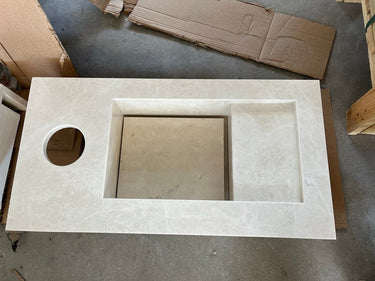 Custom Marble Sink Light Pearl (NS-049)