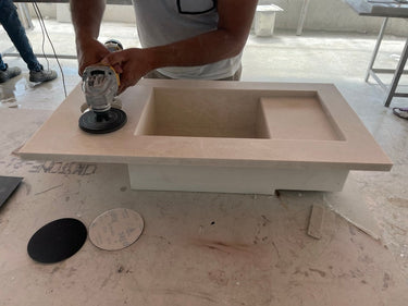 Custom Marble Sink Light Pearl (NS-049)