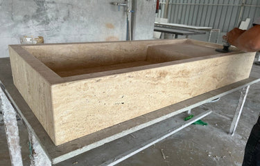 Custom Travertine Sink (TR-089)