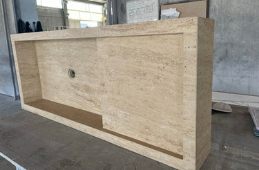 Custom Travertine Sink (TR-089)