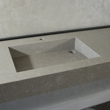 HANDCRAFTED CUSTOM GRAY QUARTZ SINK (QU-099)