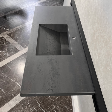 HANDCRAFTED METAL DARK ENGINEERED PORCELAIN SINK (ES-047)