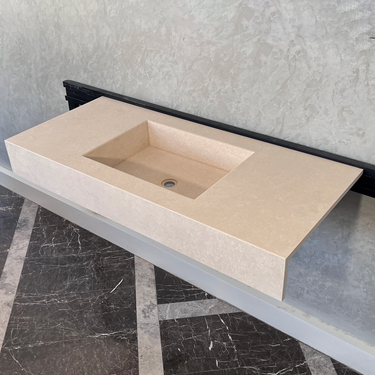 HANDCRAFTED CUSTOM LIMESTONE SINK (NS-062)