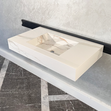 HANDCRAFTED CALACATTA ORO HIGH ENGINEERED PORCELAIN SINK (ES-046)