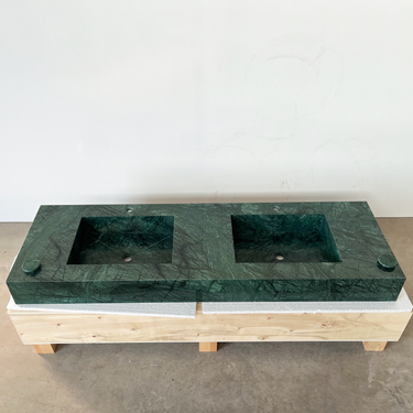 HANDCRAFTED VERDE GUATEMALA CUSTOM MARBLE SINK (NS-132)
