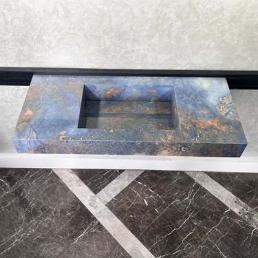 HANDCRAFTED THUNDERSTORM HIGH ENGINEERED STONE SINK (ES-043)