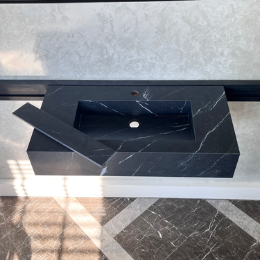 HANDCRAFTED NERO MARQUINIA HIGH ENGINEERED STONE SINK (ES-035)