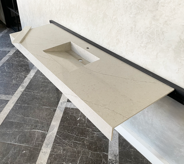 HANDCRAFTED CUSTOM DOUBLE QUARTZ SINK (QU-086)